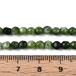 Окрашенные природные белый нефрит бисер пряди&nbsp;G-T139-4mm-60-18