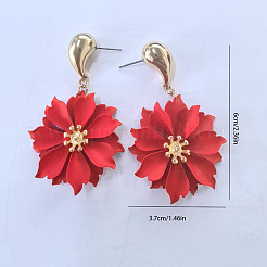 Серьги-гвоздики из железа с цветком&nbsp;FS-WGFE32A-02