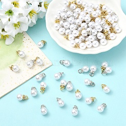 100 шт. 2-х цветные подвески из искусственного жемчуга из смолы&nbsp;RESI-YW0006-04