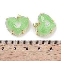 Подвески из настоящей 18-каратной позолоченной латуни с граненой смолой и паве&nbsp;KK-R161-07G