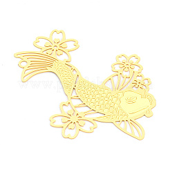 Латунные филигранные большие кулоны&nbsp;KKC-T003-06G