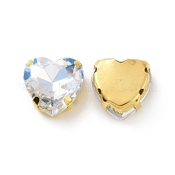 Сердце пришить стразами DIY-E062-04G-02