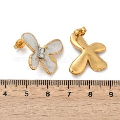 Серьги-гвоздики в форме бабочек из нержавеющей стали 304&nbsp;EJEW-S268-01G-B