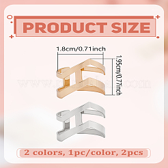 2 шт. 2-х цветные кольца-манжеты из цинкового сплава для женщин&nbsp;RJEW-LP0005-16