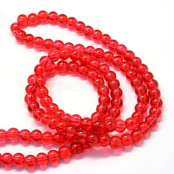 Выпечки окрашенные прозрачные стеклянные нити круглый шарик&nbsp;DGLA-Q022-6mm-24