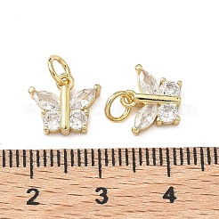 Латунные микропаве прозрачные кубические циркониевые подвески&nbsp;KK-F930-20G