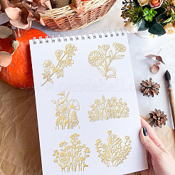 Никелевые декоративные наклейки DIY-WH0450-066