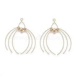 Латунные большие кулоны&nbsp;X-KK-S355-041G-NF