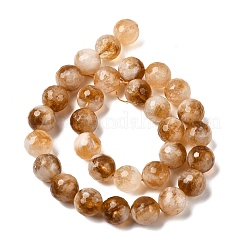 Нити из нагретых натуральных цитриновых бусин&nbsp;G-D359-A01-12mm