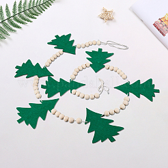 Рождественские войлочные подвесные баннеры флаги&nbsp;AJEW-WH20064-99B