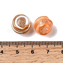 Бусины ручной работы из эмали с золотым песком&nbsp;LAMP-B035-02