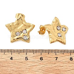 Серьги-гвоздики из нержавеющей стали 304 со стразами для женщин&nbsp;EJEW-U052-02G