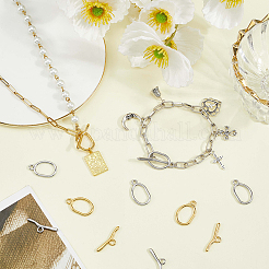 10 шт. 2-цветное ионное покрытие (IP) застежки-тоглы из нержавеющей стали 304&nbsp;STAS-SC0010-68A