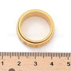 Вращающееся кольцо для пальца из нержавеющей стали 304 со звездой&nbsp;LS-PW-WG61315-09