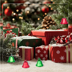 20шт 2-х цветный железный колокольчик подвеска украшение&nbsp;AJEW-SC0031-28