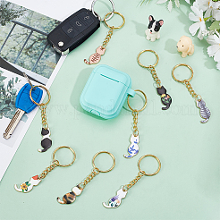 30шт брелок из эмалированного сплава в 10 стилях&nbsp;KEYC-ME00001