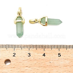 Подвеска с двумя концами из натурального зеленого авантюрина&nbsp;G-H097-01G-04