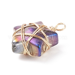 Обернутые проволокой гальванические стеклянные подвески&nbsp;PALLOY-JF01649-01