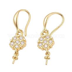 3 пара 3 размера латунных крючков для серег с микропаве&nbsp;KK-ZZ0001-03
