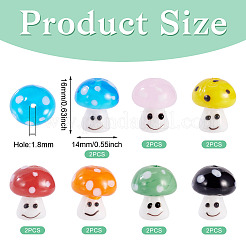 14шт 7 цвета бусины лэмпворк ручной работы&nbsp;LAMP-TA0001-89