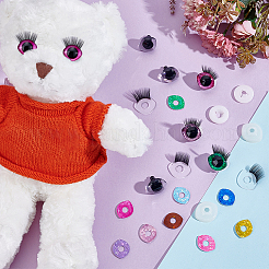 22 пакетик 11-х цветных безопасных глаз из смолы для изготовления кукол&nbsp;DIY-PH0031-81