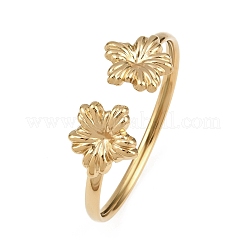 Браслеты-манжеты из нержавеющей стали 304 для женщин&nbsp;LS-BJEW-A147-01A-G