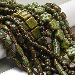 Фарфора ручной работы бисер нитей&nbsp;PORC-B002-19A