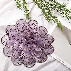 Броши из цветочной ткани со стразами&nbsp;JEWB-WH20009-06P-01