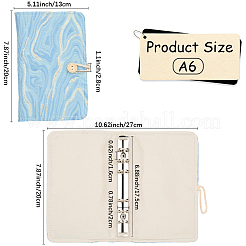 Тканевые обложки для книг с застежкой-молнией на 6 кольцо&nbsp;AJEW-WH20042-09B