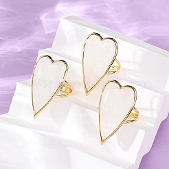 Кольца с натуральными драгоценными камнями в форме сердца&nbsp;RJEW-M076-03G