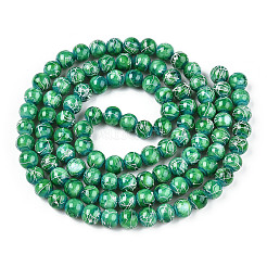 Стеклянные круглые бусины&nbsp;GLAD-WH0001-01-04