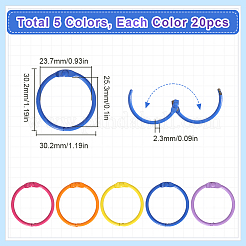 100 шт. 5-цветный цинковый сплав&nbsp;FIND-SP0002-66