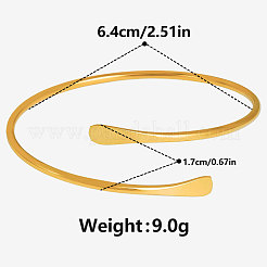 Простые браслеты-манжеты из нержавеющей стали 304 для женщин&nbsp;VJ2383-2