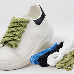 4 пара двухцветных плюшевых полиэстеровых шнурков&nbsp;FIND-GO0002-83