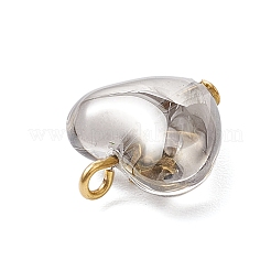 3 шт. 3 стиля подвески в форме сердца из латуни и стекла&nbsp;PALLOY-JF03688-02