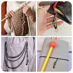 20 шт. подвеска в виде черепа на Хэллоуин из акрила и железа с английскими булавками&nbsp;HJEW-TA00387