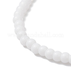 6 шт. браслеты из круглых бусин непрозрачного стекла двух цветов&nbsp;BJEW-JB12508