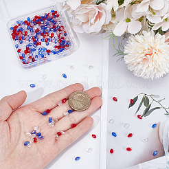 400шт 4 цвета прозрачные стеклянные бусины&nbsp;EGLA-ME0001-05