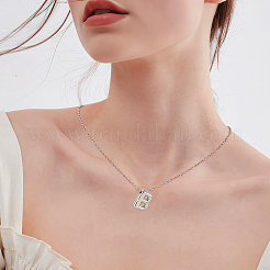 1 шт. латунная цепочка с подвесками в виде букв из сплава&nbsp;NJEW-LP0001-41B-P