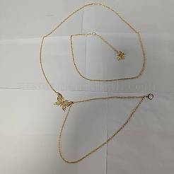 8 шт. 8 стиля бабочка лист сплава подвеска железные цепи ремни комплект&nbsp;HJEW-DR00231