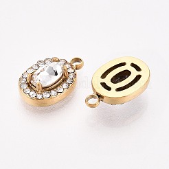 Подвески из нержавеющей стали 304 с кубическим цирконием&nbsp;STAS-OY004-01G-01