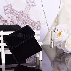 1 шт. ожерелье из нержавеющей стали 304 в форме колонны с прахом&nbsp;DIY-TA0010-07E