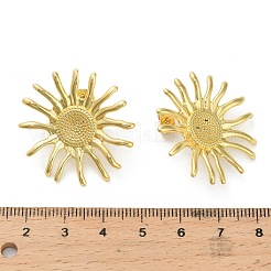 Серьги-гвоздики из солнечной латуни&nbsp;EJEW-Z145-01G