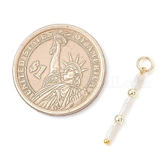 Подвески из натурального барочного жемчуга кеши и синтетического немагнитного гематита с гальваническим покрытием.&nbsp;PALLOY-JF05012-01