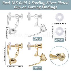 20 шт. 2 цвета стойка покрытие латунь клипсы конвертеры фурнитура&nbsp;KK-BBC0019-60A