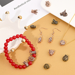 Сплавочные овальные бусины тибетского стиля &nbsp;PALLOY-PH0013-72-RS