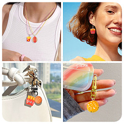 30шт 6 стиля непрозрачные подвески из смолы&nbsp;RESI-TA0004-05