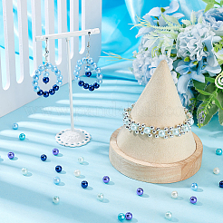 300 шт. двухцветные стеклянные бусины-жемчужины с перламутровым эффектом&nbsp;HY-PH0001-14