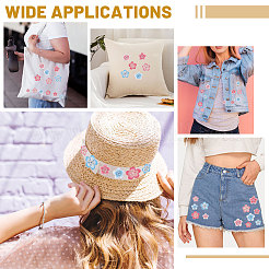 24 шт. 2 пакета цветочных вышитых заплаток на ткани&nbsp;PATC-CA0001-38