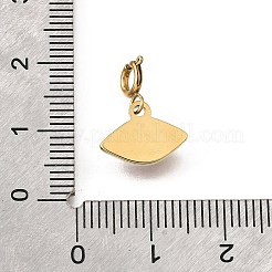 Подвеска из нержавеющей стали 304 со стразами&nbsp;STAS-H202-19G